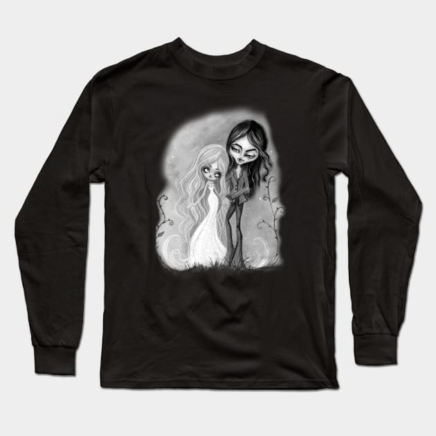 Vampire and ghost in love Long Sleeve T-Shirt by mapetitepoupee